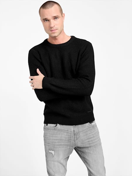 Halter Waffle-Knit Sweater