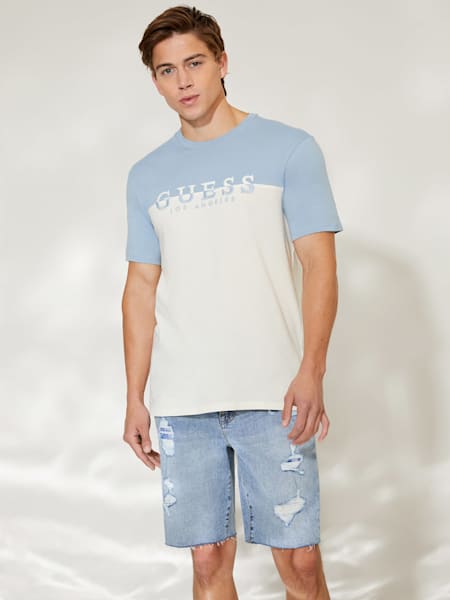 Eco Quade Rip-and-Repair Denim Shorts