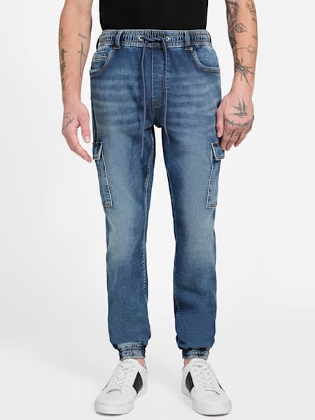 Mickie Denim Cargo Joggers