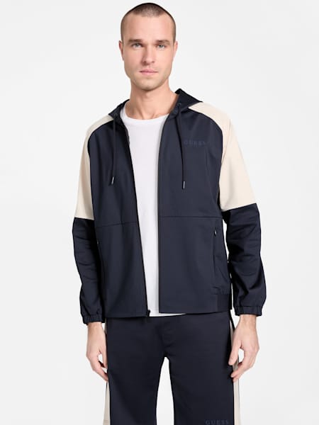 Anthony Color-Block Zip-Up Hoodie
