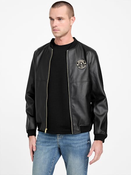 Broe Patch Faux-Leather Jacket
