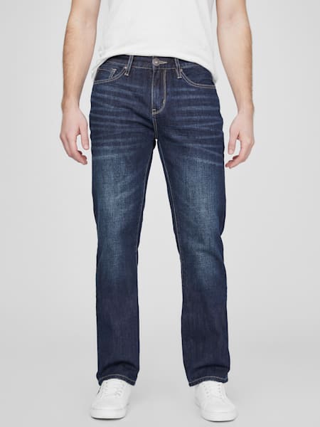 Clothing GUESS Factory Men's Rowland Relaxed Straight Jeans Boys' Jeans