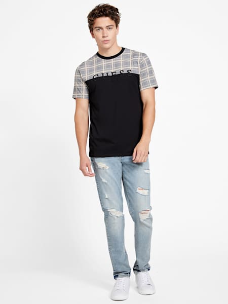 Eco Davion Plaid Logo Tee