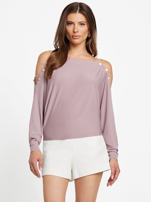 【関税&送料込】MARCIANO BY GUESS Top White Marciano White Caroline Top | GUESS