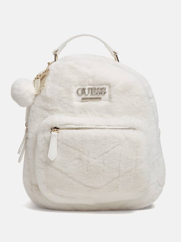 Guess white mini backpack discount