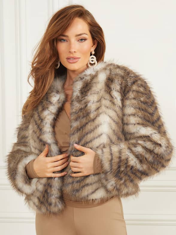 Best Tan Faux Fur Jacket From Naked Wardrobe Size Large Runs Small