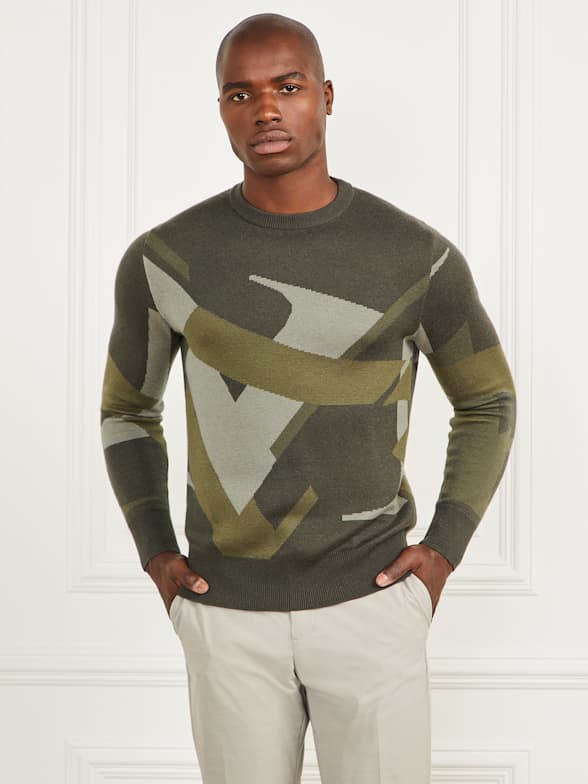 Camo sale sweater mens