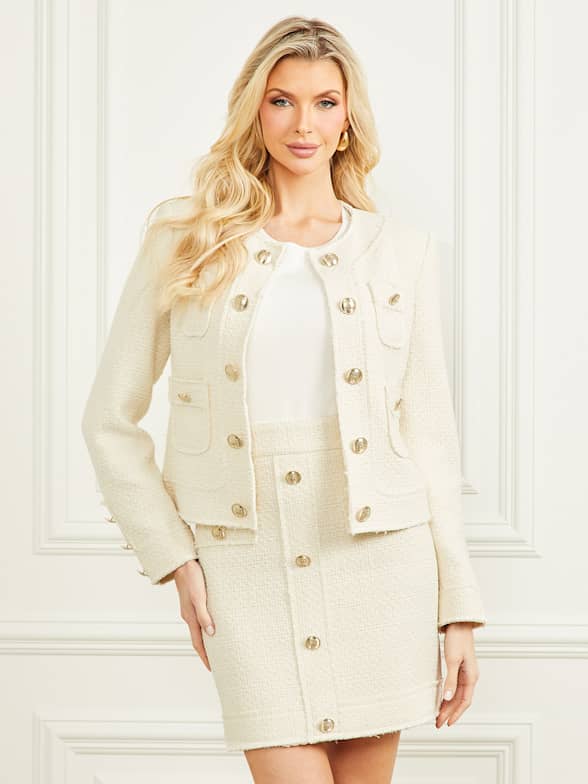zanvin Womens Coat Clearance,Christmas Gifts,Women's Casual Fashion Printed  Pocket Zippered Coat,White,XXL 
