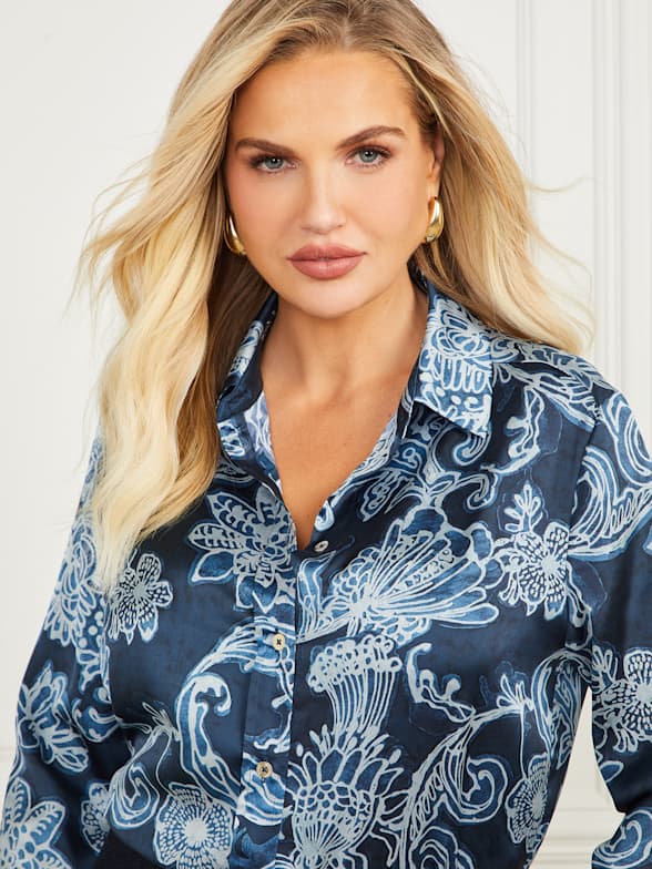 Women s Blouses Button Down Tops Silk Shirts