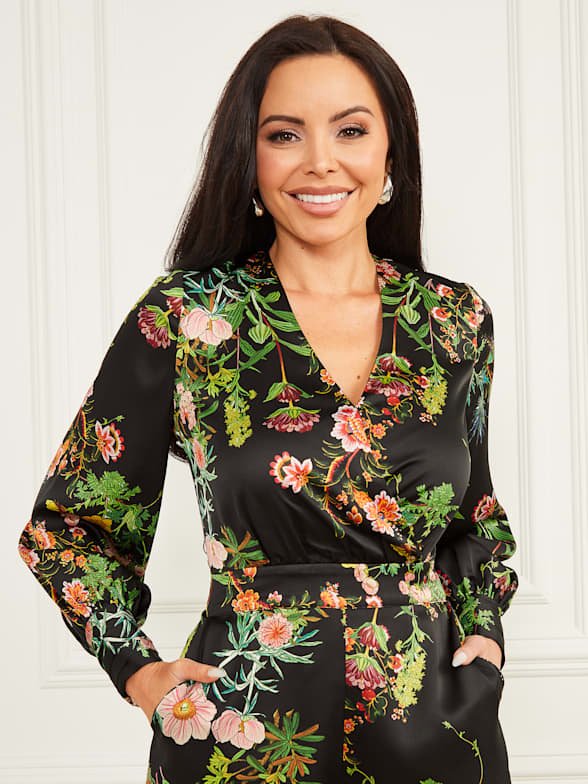Floral long romper sales