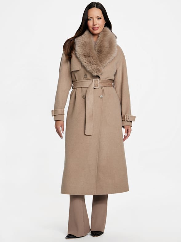 【 GUESS 】 MARCIANO Sienna Boucle Coat Women's Marciano Jackets & Coats | GUESS