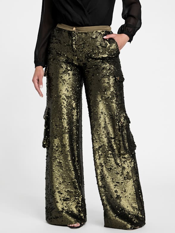 パンツ Golden  Wide-Leg Grey Trousers With High Waist Palazzo Pants, High Waist Pants, Wide Leg Pants, Women Pants