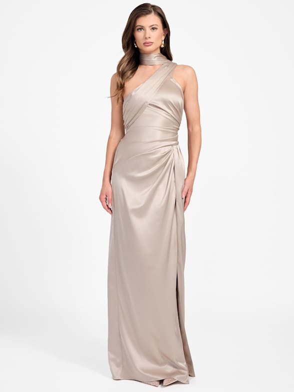 【関税&送料込】MARCIANO BY GUESS Dresses Amazon Leaf Belted Silk Dress | Marciano