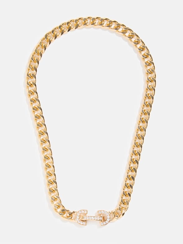 【GUESS USA】24fw L CHAIN Amazon.com: GUESS womens Gold-Tone Chain Necklace Logo