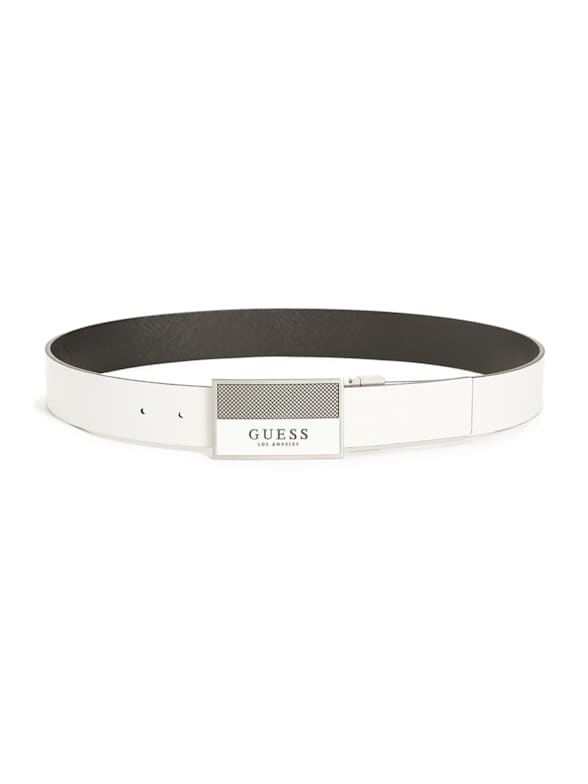 Guess white belt mens online