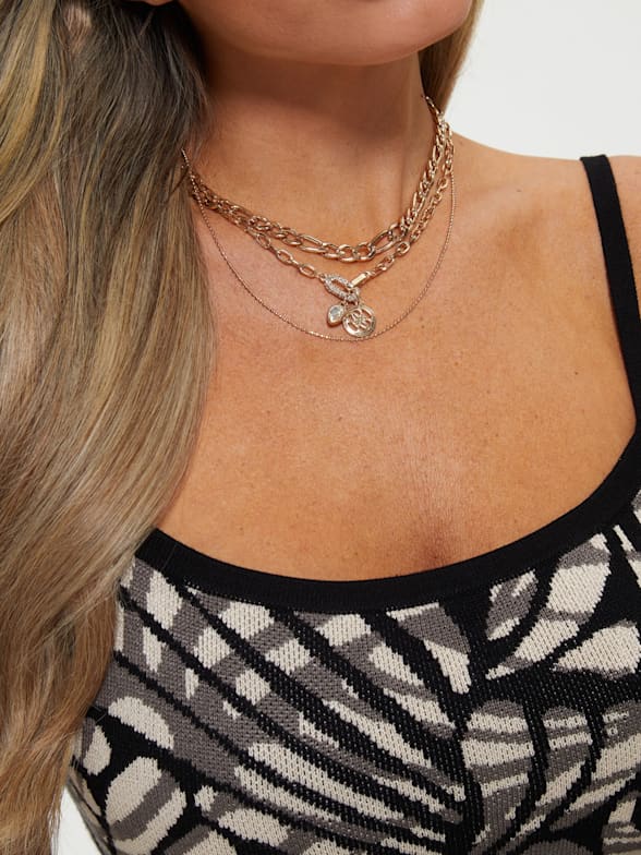 Guess charm necklace top