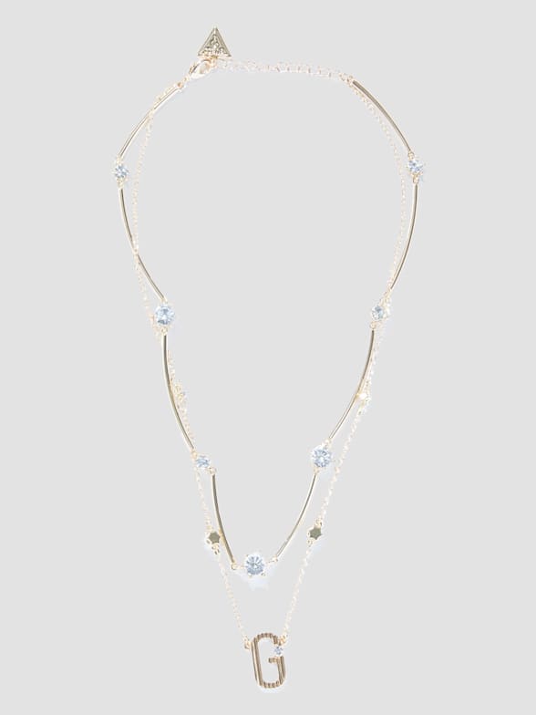 Guess triangle necklace deals