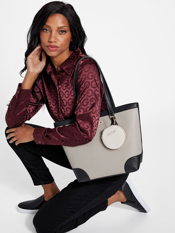 Guess canvas tote sales