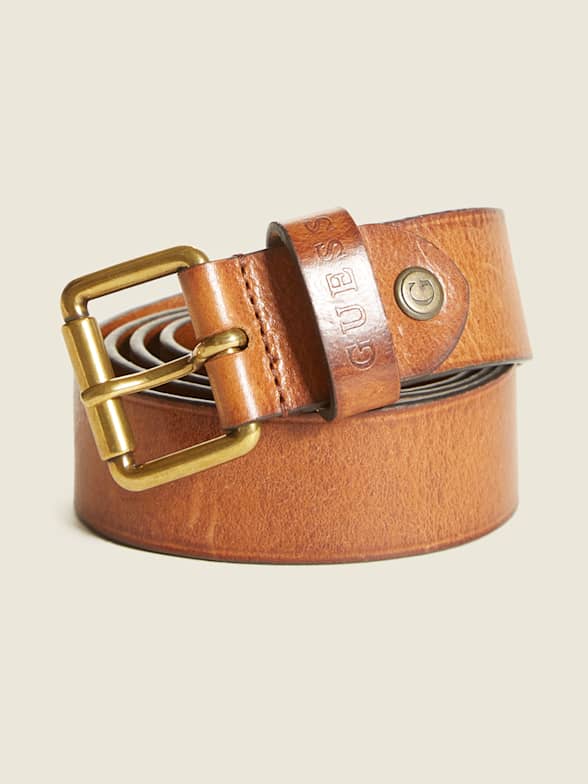 Tods Belt In Canvas And Leather in Beige,Brown Womens Mens Accessories Mens Belts Brown 