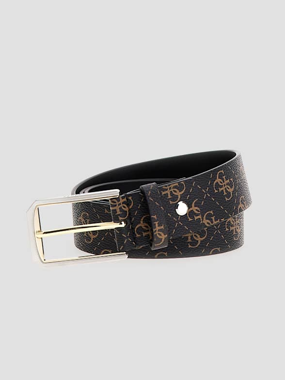 Guess Liam Reversible Belt - Black and Brown - 32