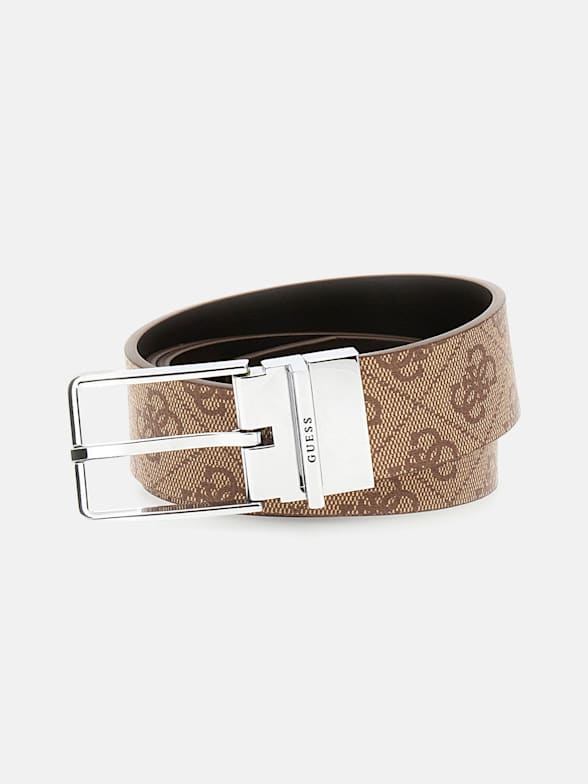 GUESS ロゴ リバーシブル ベルト Amazon | GUESS メンズ リバーシブル ロゴ ベルト, ブラウン