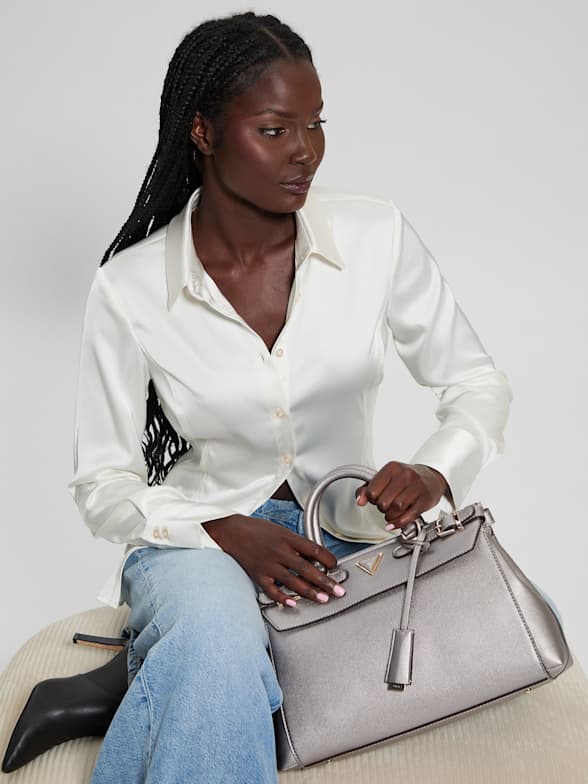 Gray guess purse best sale