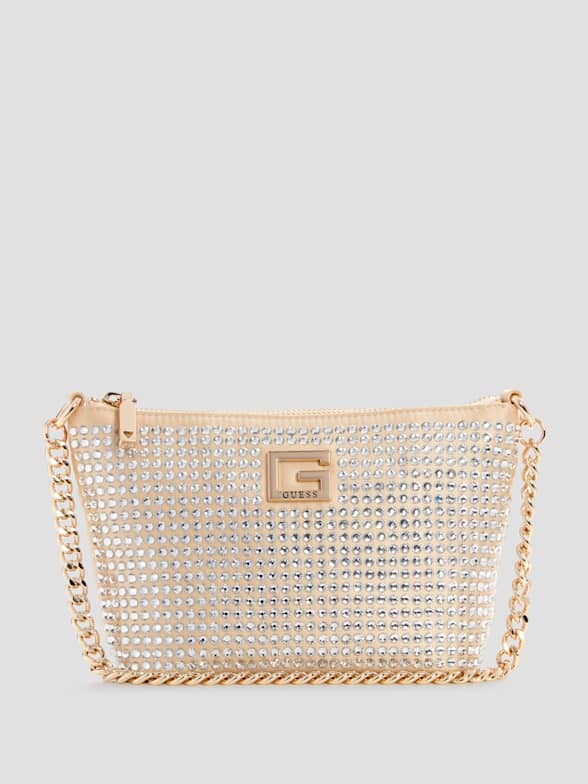 Guess Women Katey Croc Mini Satchel Bag, Eggshell : Buy Online at