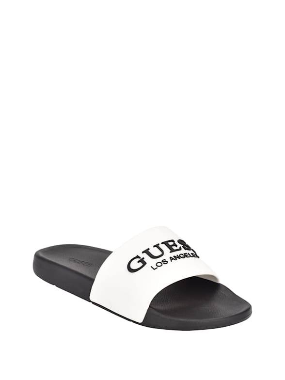 Guess Factory Mens Elvern Logo Slide Sandals