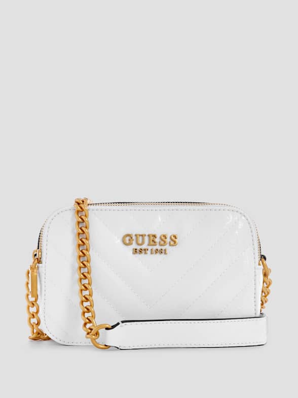 New GUESS Men's Black White Logo Lightweight Travel Crossbody Phone Bag  Handbag