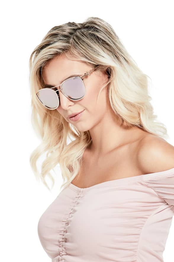 Guess mirrored sunglasses clearance