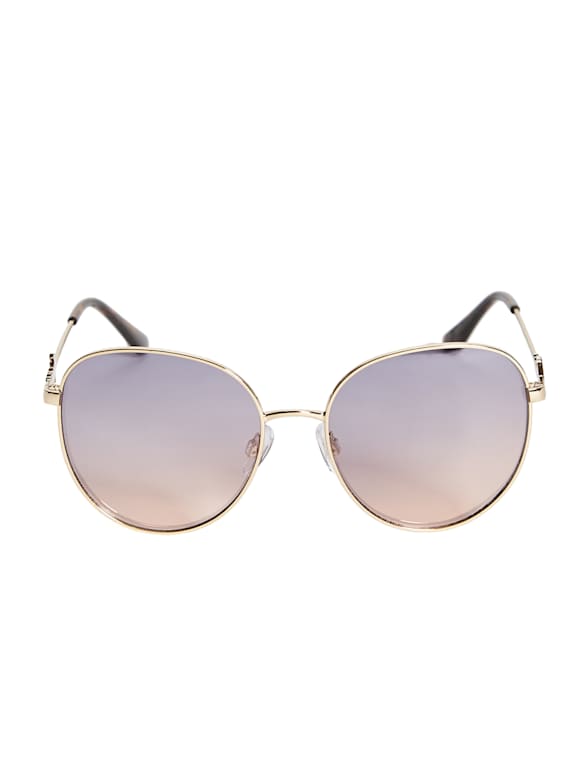 GUESS Women's Peach Aviator Sunglasses w/ Stud Accent $79 NEW 