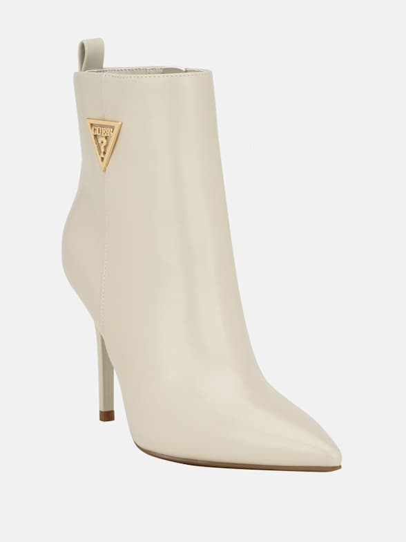 Guess white ankle boots sale