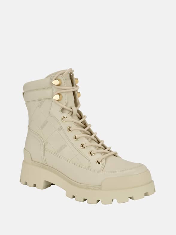 Guess white booties discount