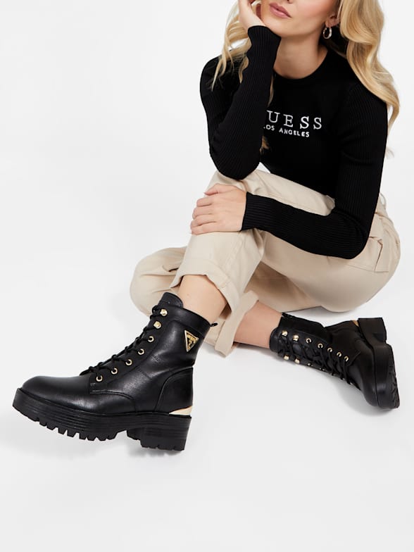 Guess boots combat clearance