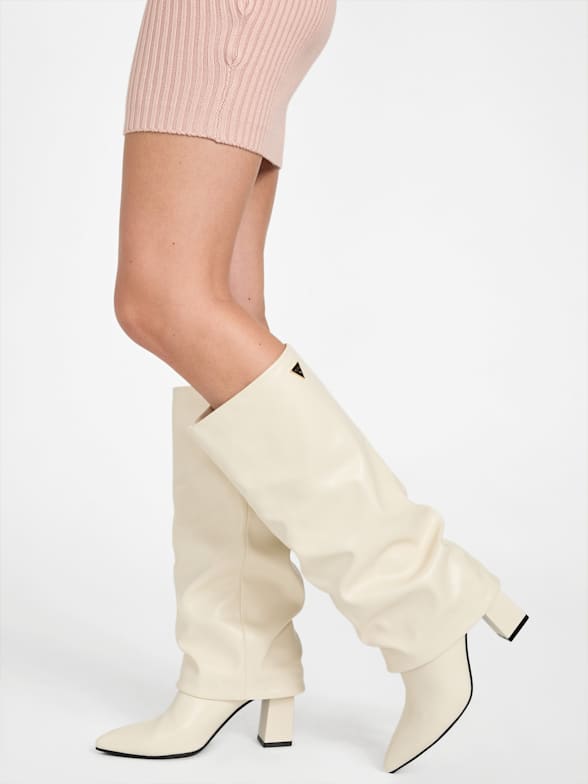 Guess white booties cheap
