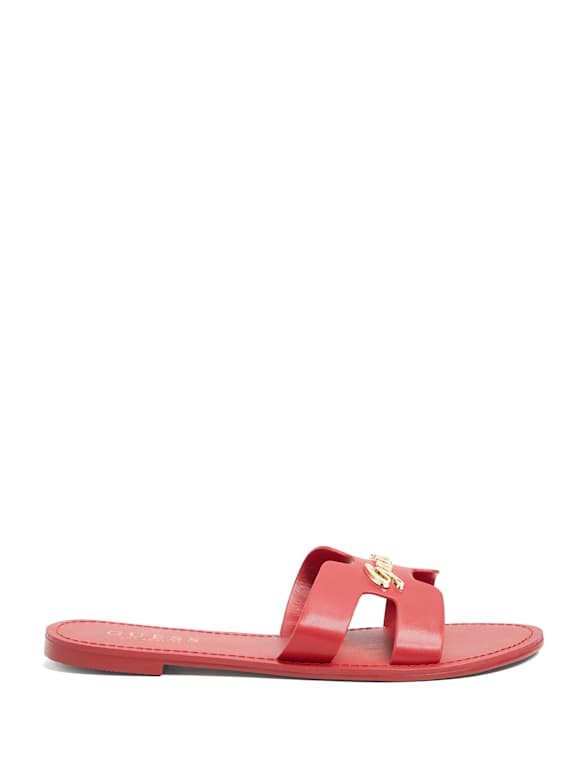 Guess Flures Logo Light Pink Sandals Women's Size 9 New - beyond