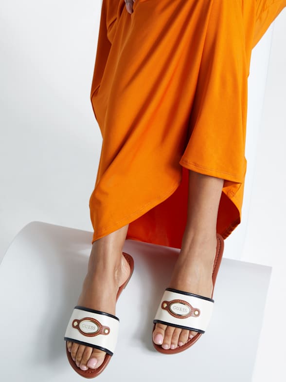 Guess sandals flat best sale