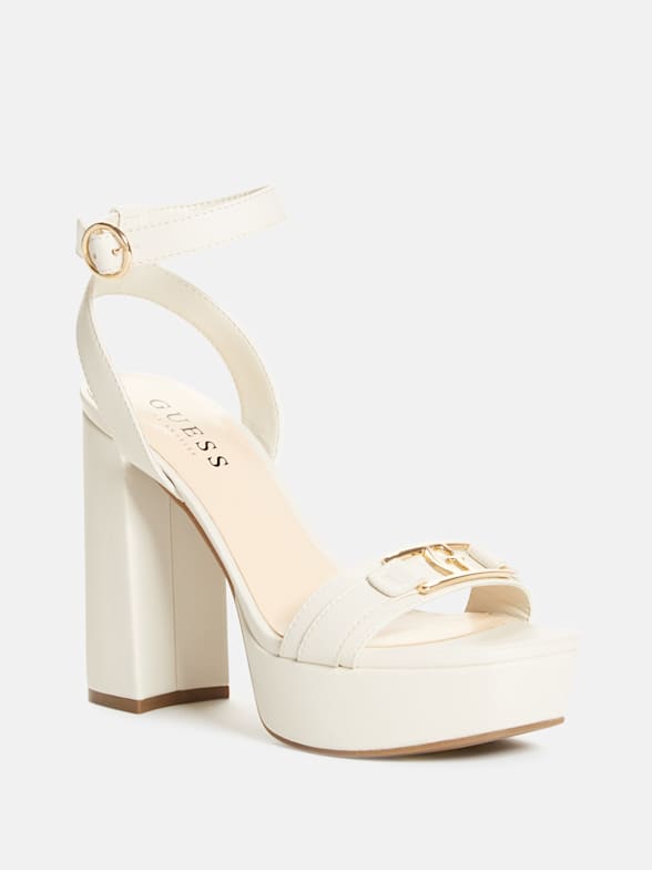 Guess white high heels hot sale