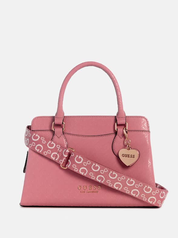 Guess satchel pink best sale