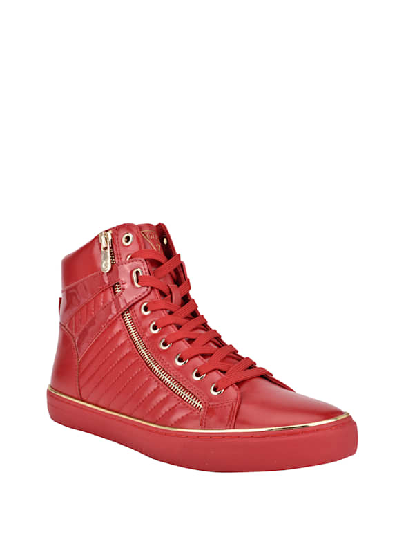 womens high top red sneakers