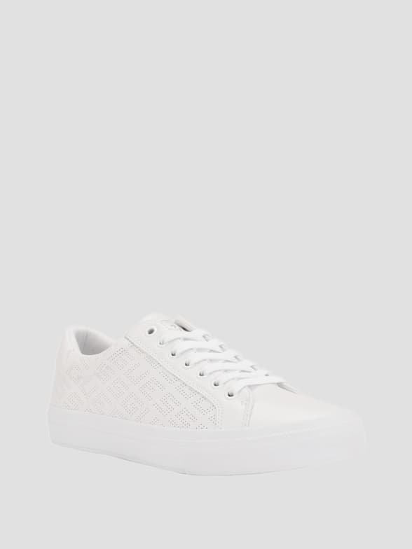 Guess white shop shoes men