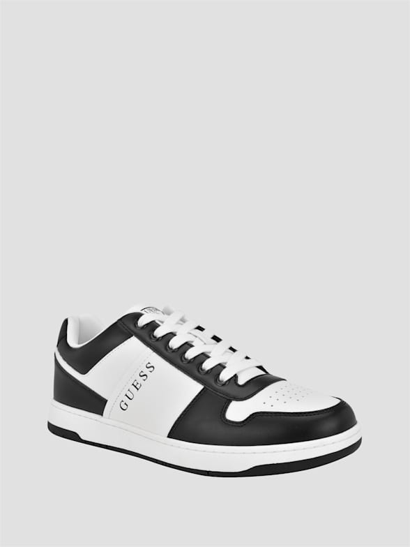 Guess black and white sneakers sales