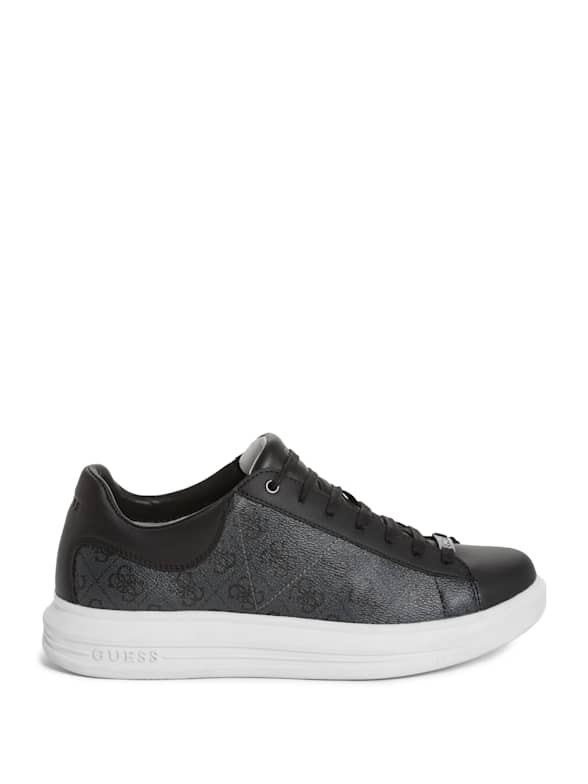 Men's black guess sneakers clearance