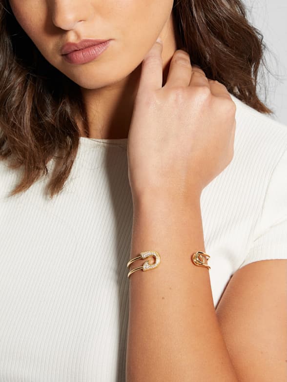 Love Symbol Charm Bracelet For Girls In 14K White Gold