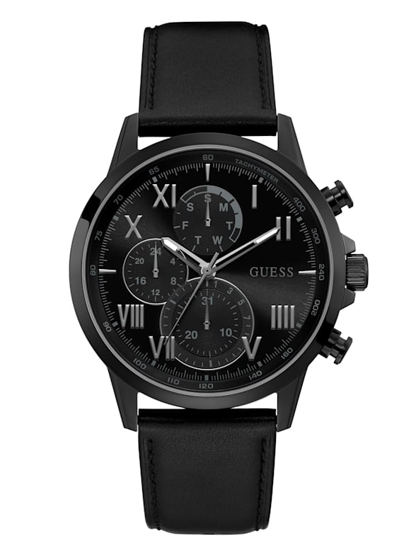 Guess mens watches leather strap store