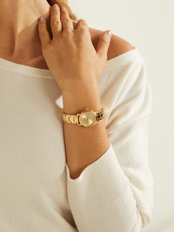 Guess watch women's gold tone sale