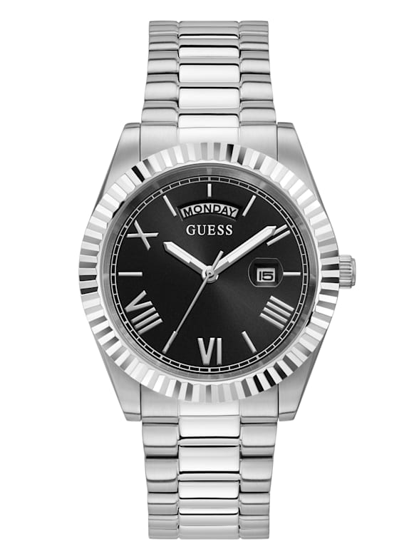Silver guess watch shop