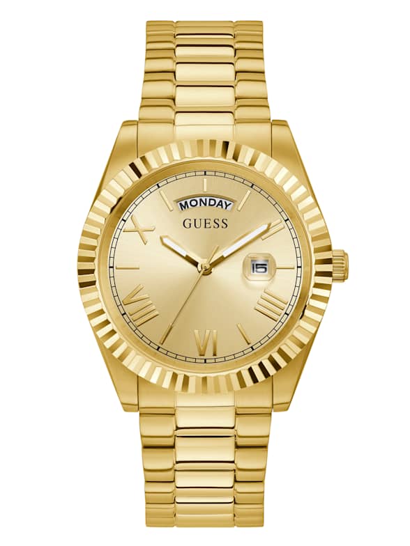 Guess men's gold watches discount