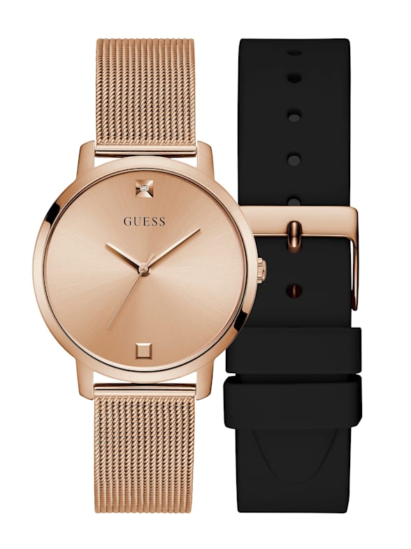 Guess watch women's rose gold tone clearance