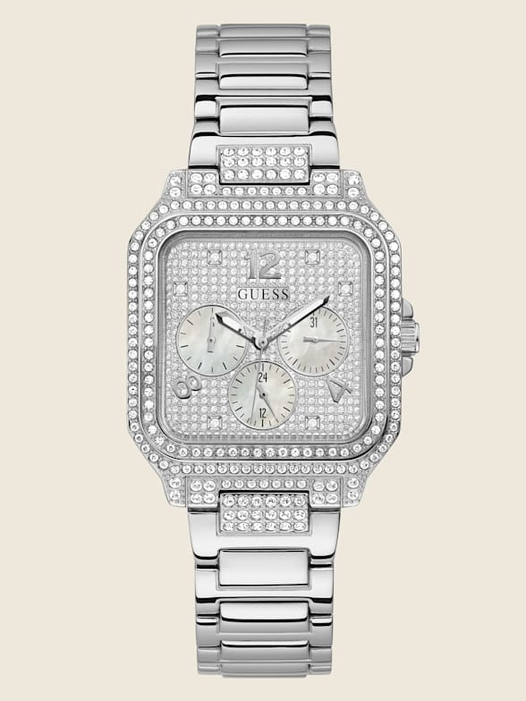 Guess women's silver watches discount